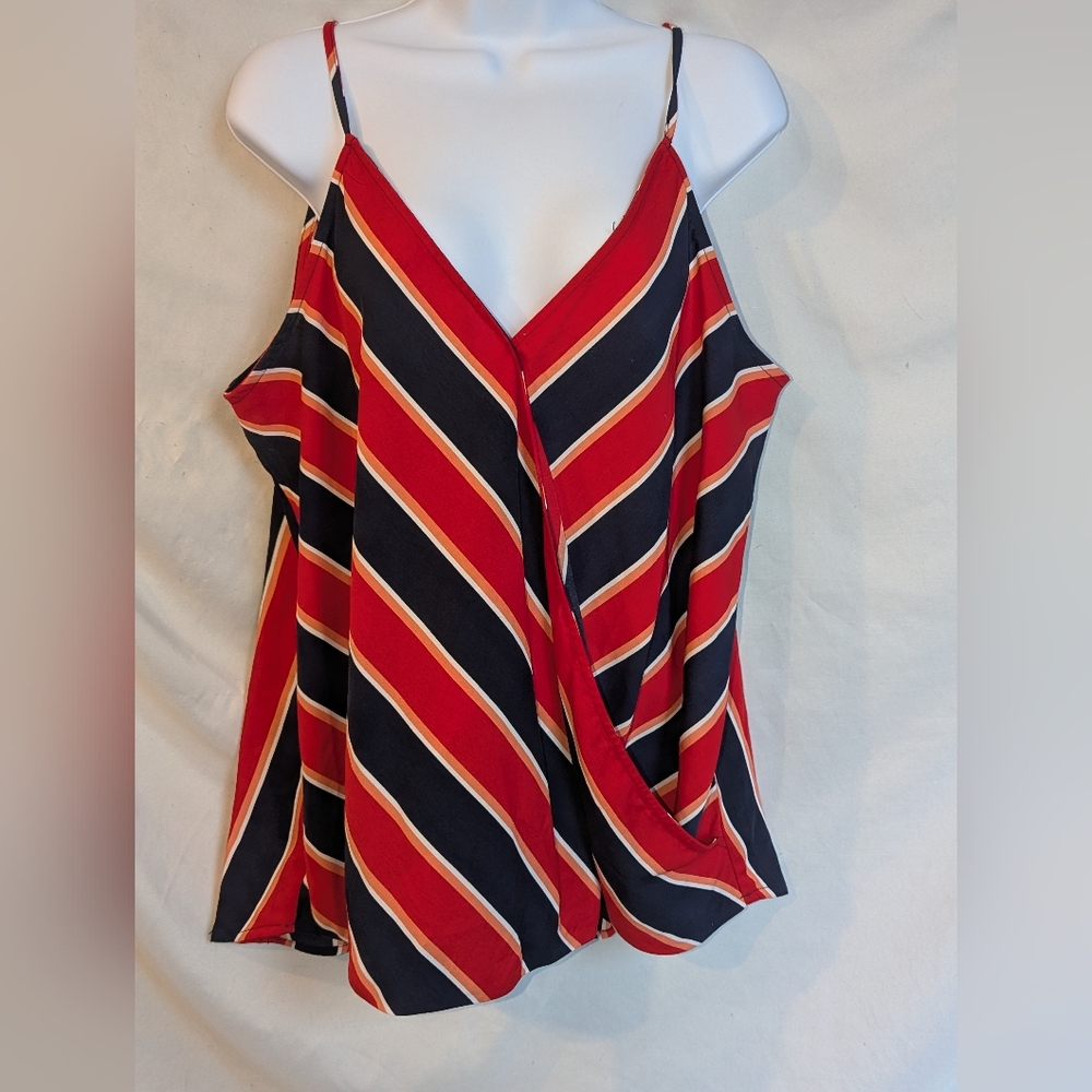 Maurices Red and Black Striped Camisole